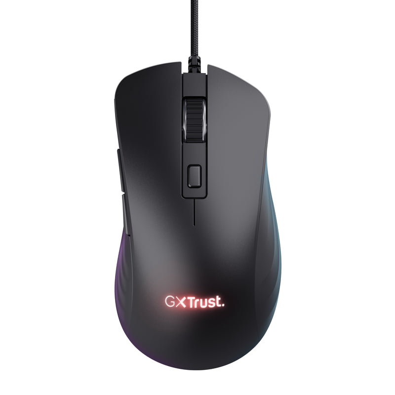 Trust GXT924 YBAR+ Maus Gaming rechts USB Typ-A Optisch 25600 DPI
