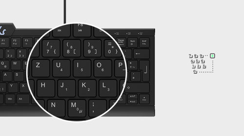 KeySonic KSK-5010ELC (DE) Mini mit Nummernblock schwarz