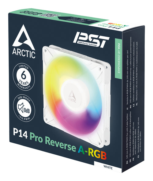 ARCTIC P14 Pro Reverse PWM Lüfter A-RGB 3 Pack White