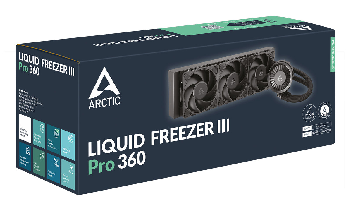ARCTIC Liquid Freezer III Pro 360 - Multikompatibler All-in-One CPU-Wasserkühler