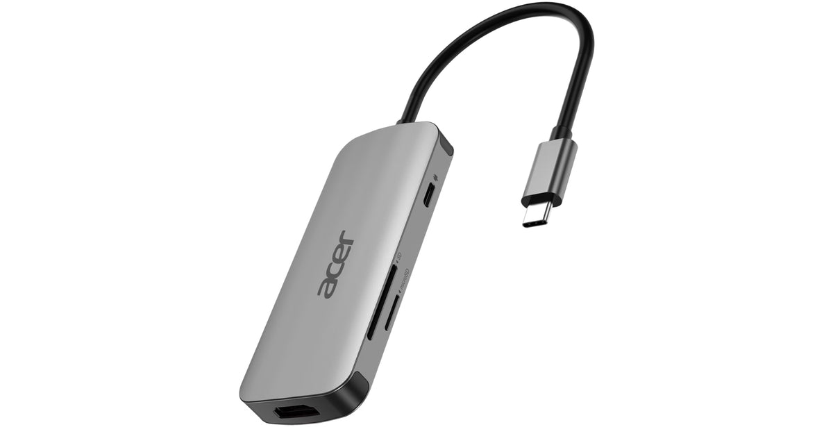 Acer 7in1 Type C Dongle Kabelgebunden USB 3.2 Gen 1 (3.1 Gen 1) Type-C Silber