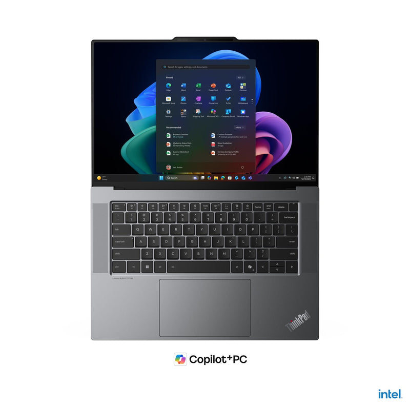Lenovo ThinkPad X9-15p Gen 1 Aura Edition Copilot+ PC 358H Laptop 38,9 cm (15.3") Touchscreen 2.8K 32 GB 1 TB SSD Wi-Fi 7 (802.11be) Windows 11 Pro Deutsch Grau