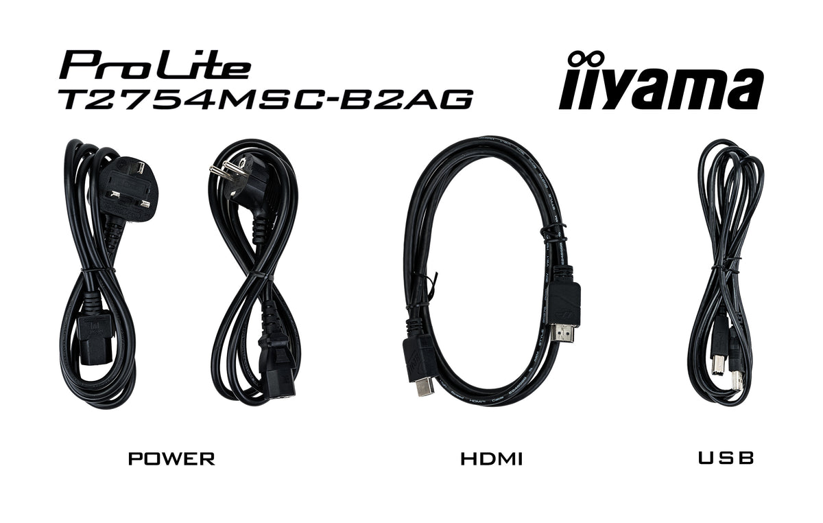 iiyama ProLite T2754MSC-B2AG Computerbildschirm 68,6 cm (27") 1920 x 1080 Pixel Full HD LED Touchscreen Multi-Nutzer Schwarz