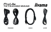 iiyama ProLite T2754MSC-B2AG Computerbildschirm 68,6 cm (27") 1920 x 1080 Pixel Full HD LED Touchscreen Multi-Nutzer Schwarz