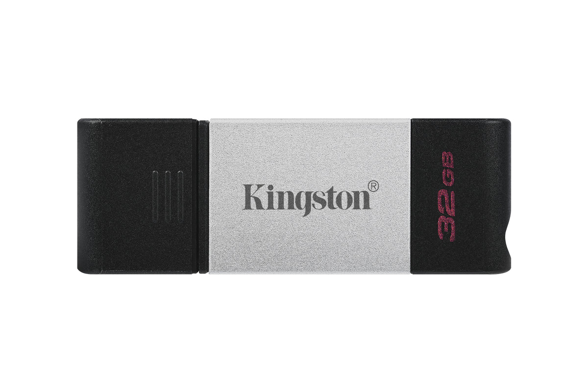 Kingston Technology DataTraveler 80 USB-Stick 32 GB USB Typ-C 3.2 Gen 1 (3.1 Gen 1) Schwarz, Silber