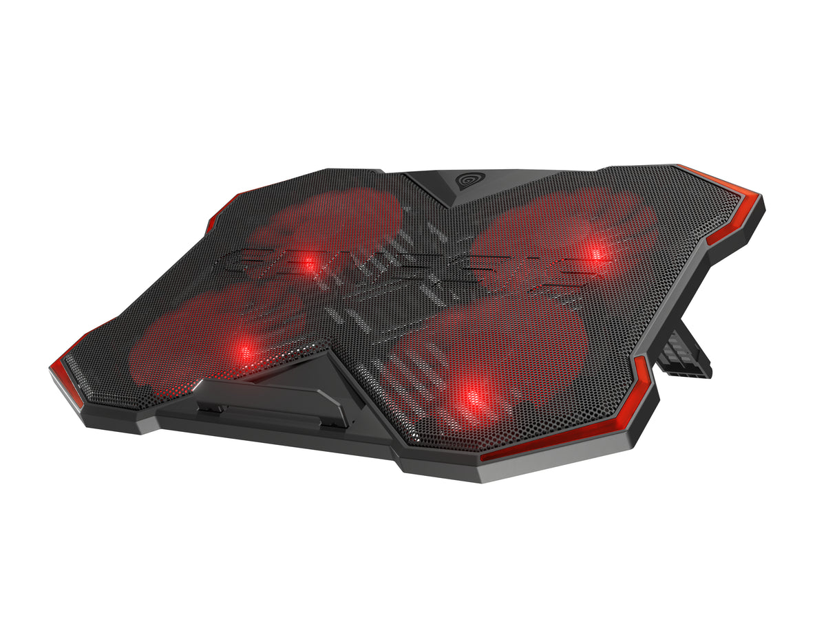 GENESIS Oxid 260 Llaptop-Kühlpad 43,9 cm (17.3") 1010 RPM Schwarz, Rot