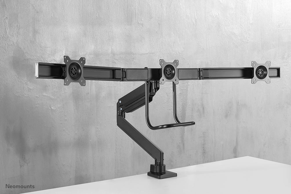 Neomounts NM-D775DX3BLACK Monitorarm 17-27" - Gasfeder - Topfix - 180°-Stopp