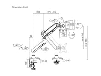 Equip 17"-35" Premium Monitor Schreibtischhalterung, Weiß