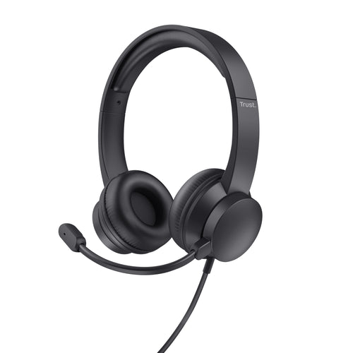 Trust HS-150 Kopfhörer Kabelgebunden Kopfband Büro/Callcenter Schwarz
