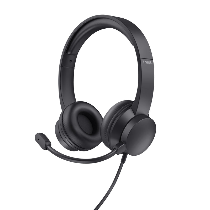 Trust HS-150 Kopfhörer Kabelgebunden Kopfband Büro/Callcenter Schwarz