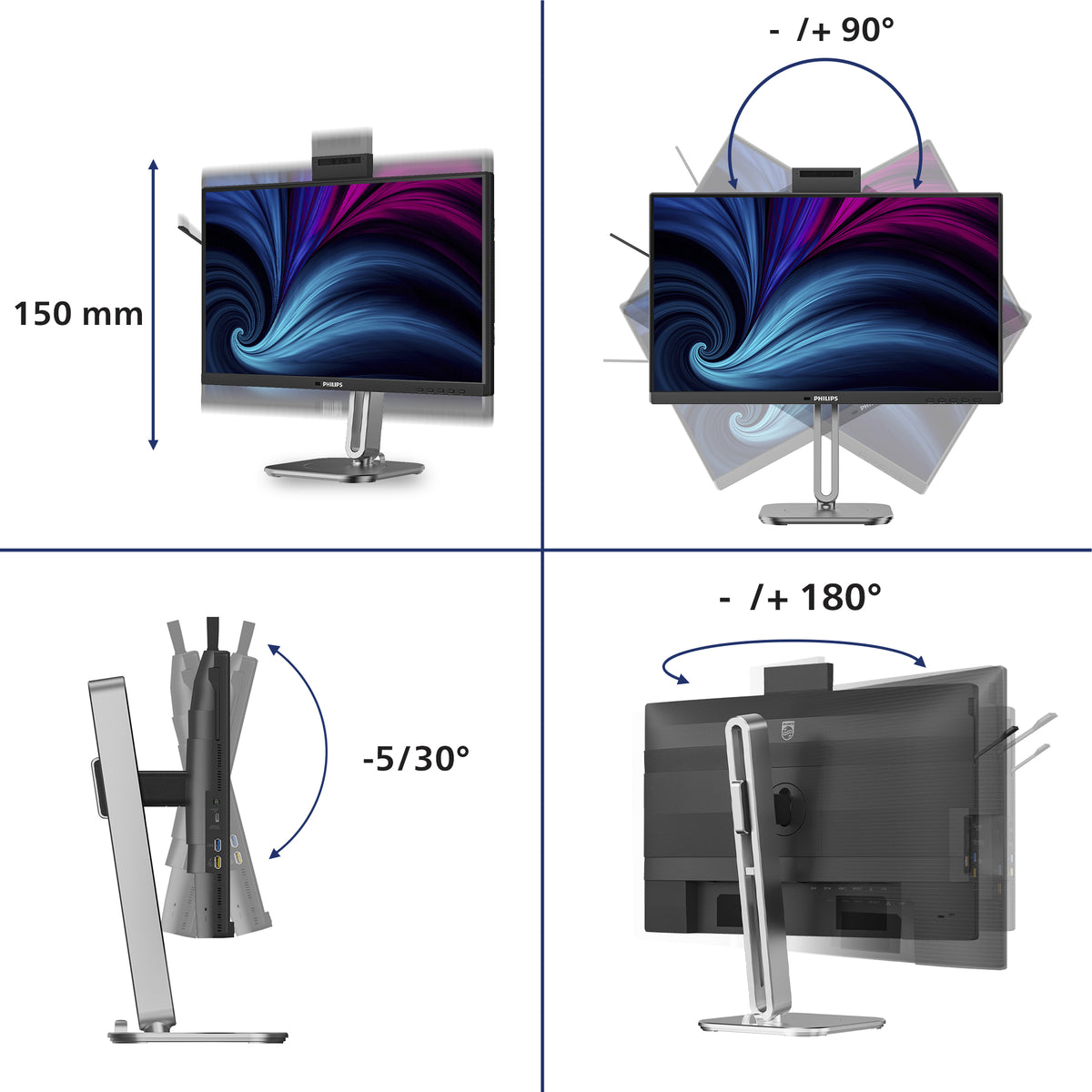 Philips 24B2U4301H/00 Computerbildschirm 60,5 cm (23.8") 1920 x 1080 Pixel