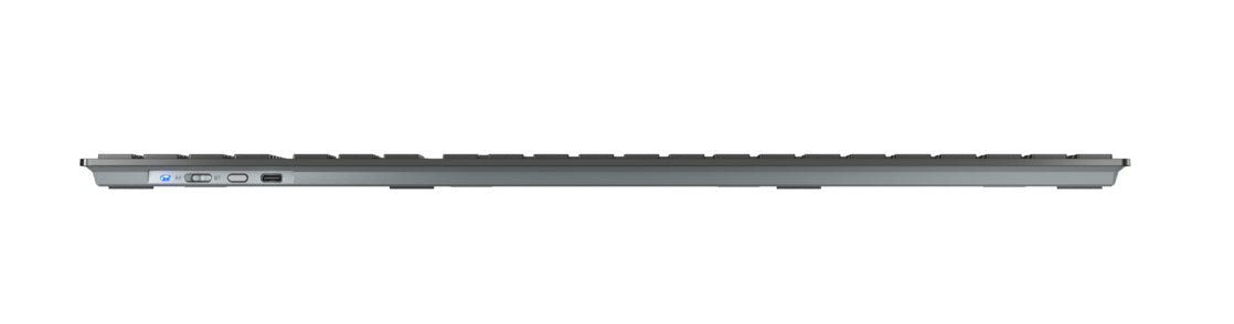 CHERRY KW 9100 SLIM Tastatur Universal RF Wireless + Bluetooth QWERTY Portuguesisch Schwarz, Grau