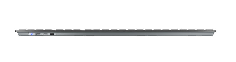 CHERRY KW 9100 SLIM Tastatur Universal RF Wireless + Bluetooth QWERTY Portuguesisch Schwarz, Grau