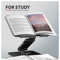 Axagon STND-LRB Aluminiumständer mit 360°-Drehung für Laptops 10"–17.3". Verstellbare Höhe und Winkel. Schwarze Version.