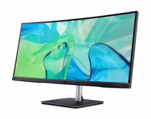 Acer CB343CUR Computerbildschirm 86,4 cm (34") 3440 x 1440 Pixel UltraWide Quad HD LED Schwarz, Silber
