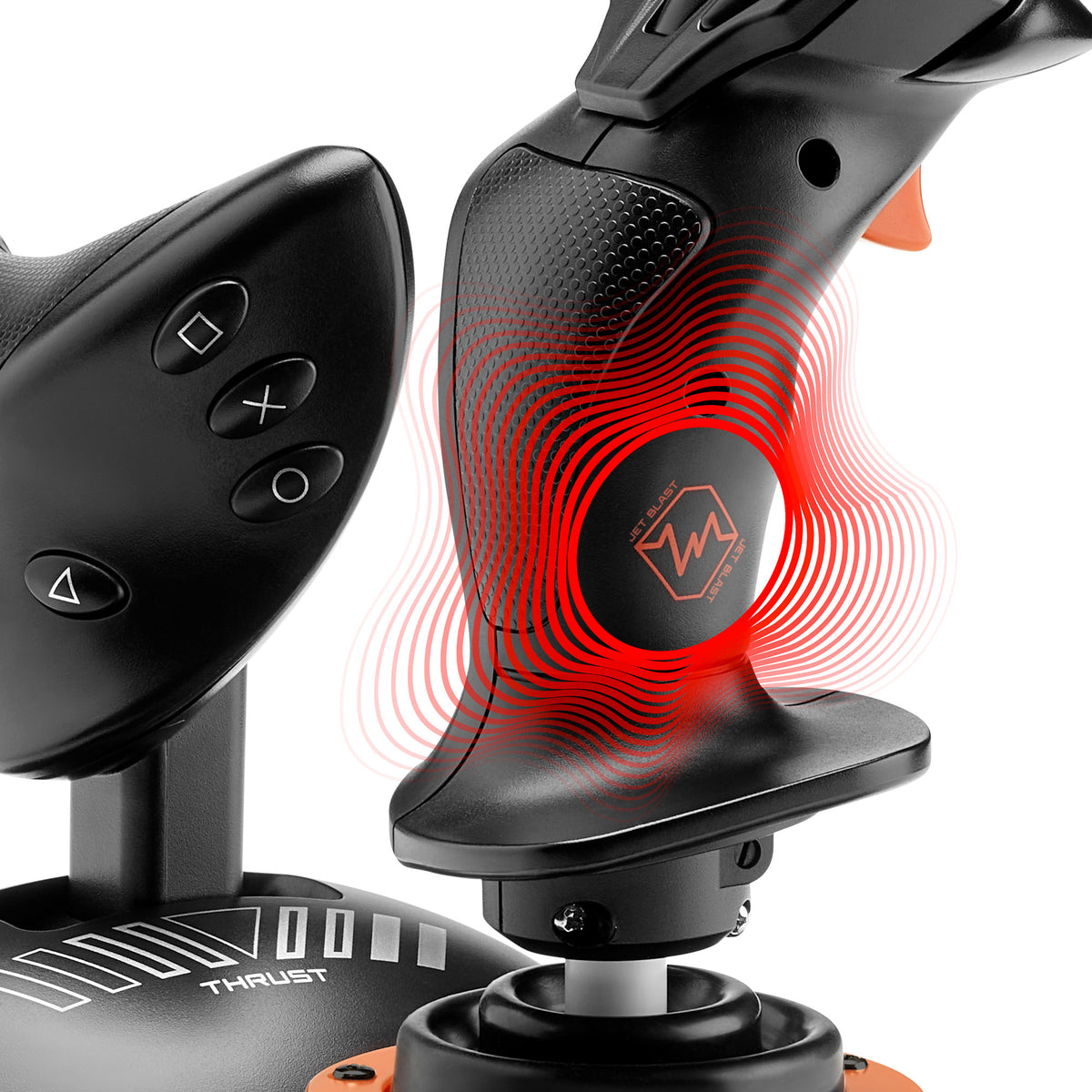 Thrustmaster T.FLIGHT HOTAS NEO ACE COMBAT 8 Wings of Theve Edition Schwarz, Rot USB Flightstick Digital PC, PlayStation 4, PlayStation 5