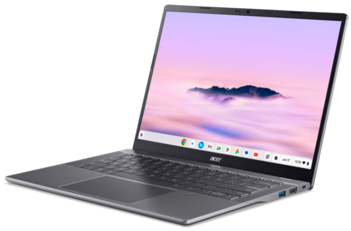 Acer Chromebook CBE594-2-TCO-38YM Intel Core 3 100U 35,6 cm (14") WUXGA 16 GB LPDDR5x-SDRAM 256 GB SSD Wi-Fi 7 (802.11be) ChromeOS Grau QWERTZ Deutsch