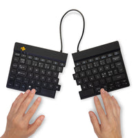 R-Go Tools Ergonomische Tastatur R-Go Split Break mit Pausensoftware, geteilte Tastatur, QWERTY (NORDIC), kabellos, schwarz