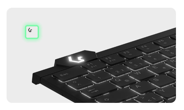 KeySonic KSK-5210ELU (DE) Mini Tastatur, Touchpad, Hintergrundbeleuchtung, schwarz