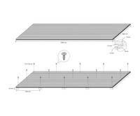 WoodUpp® Akupanel | Eiche Klassisch (Filz Grau) | 240cm x 60cm