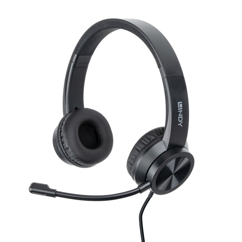 Lindy 20439 Kopfhörer & Headset Kabelgebunden Kopfband Büro/Callcenter USB Typ-C Schwarz