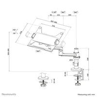 Neomounts DS20-425BL1 Tischhalterung für Laptops 11.6-17.3" - platzsparend