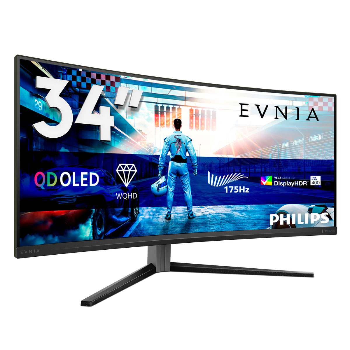 Philips Evnia 6000 34M2C6500/00 Computerbildschirm 86,4 cm (34") 3440 x 1440 Pixel Wide Quad HD QD-OLED Grau