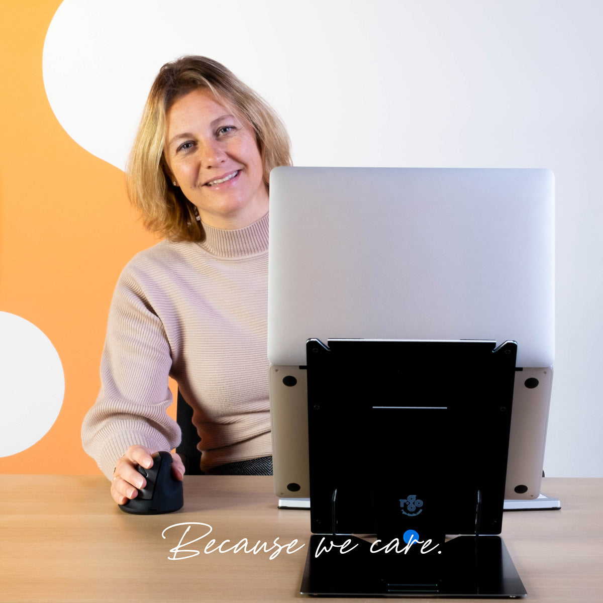 R-Go Tools Laptopständer R-Go Riser Duo, Tablet- und Laptop-Ständer in 1, ergonomisch faltbarer und einstellbarer Ständer, schwarz