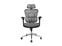 Equip Ergonomischer Premium-Bürostuhl mit Kopfstütze und Armlehnen, Grau