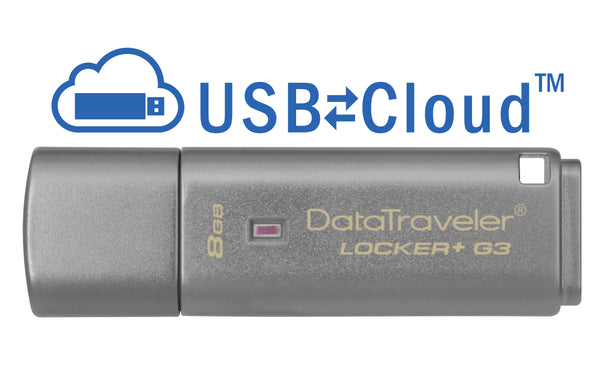 Kingston Technology DataTraveler Locker+ G3 8GB USB-Stick USB Typ-A 3.2 Gen 1 (3.1 Gen 1) Silber