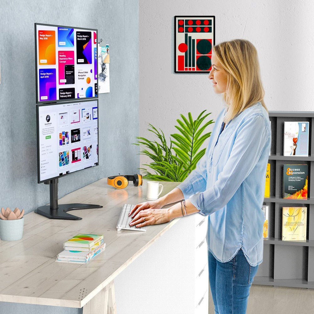 Techly ICA-LCD 2520V Flachbildschirm-Tischhalterung 68,6 cm (27") Tisch/Bank Schwarz