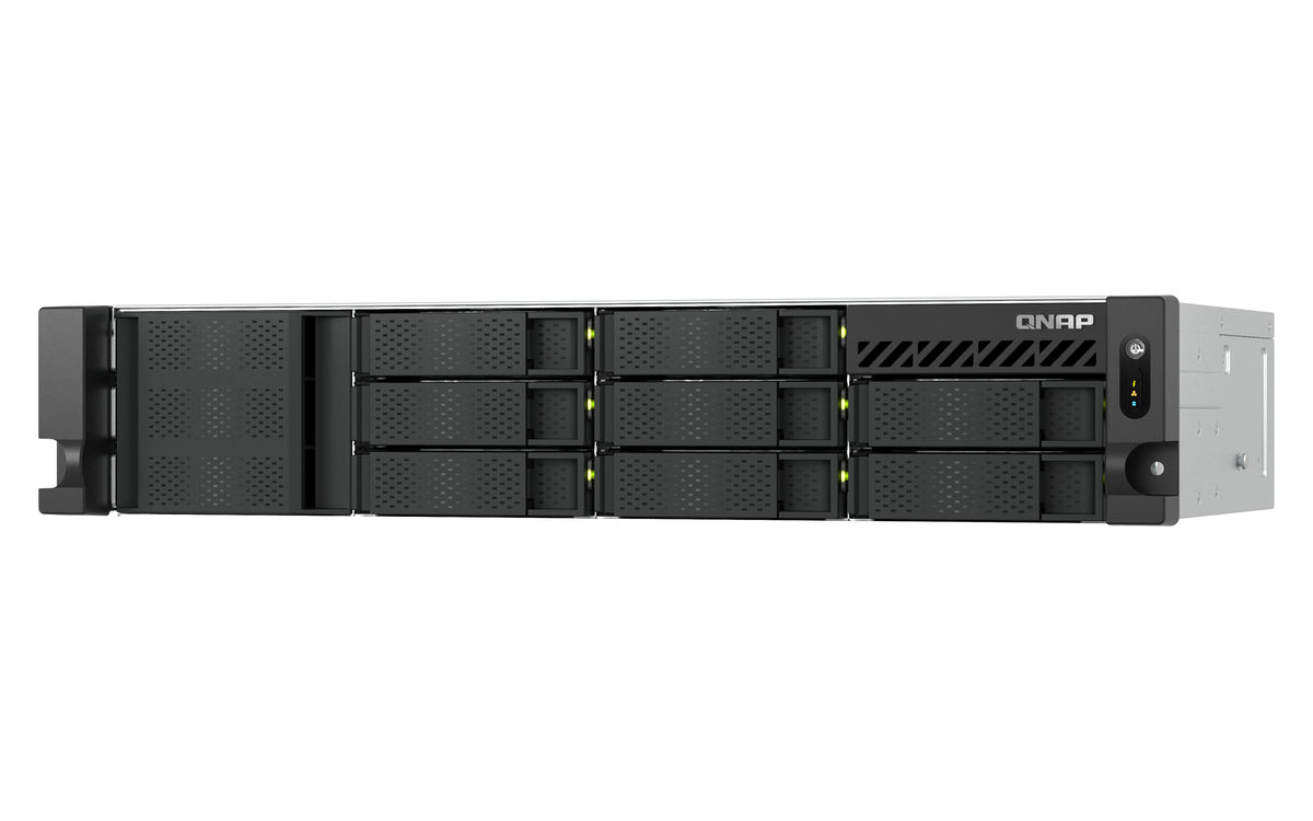 QNAP TS-855EU-RP NAS Rack (2U) Intel Atom® C5125 8 GB DDR4 0 TB QuTS hero Schwarz