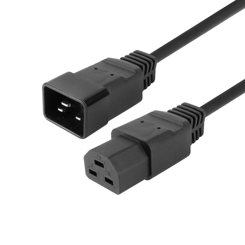 Microconnect PE170410 Stromkabel Schwarz 1 m C21-Koppler C20-Koppler