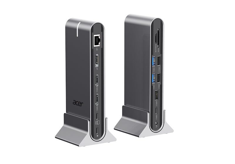 Acer HP.DSCAB.022 laptop-dockingstation & portreplikator Kabelgebunden USB 3.2 Gen 1 (3.1 Gen 1) Type-C Silber