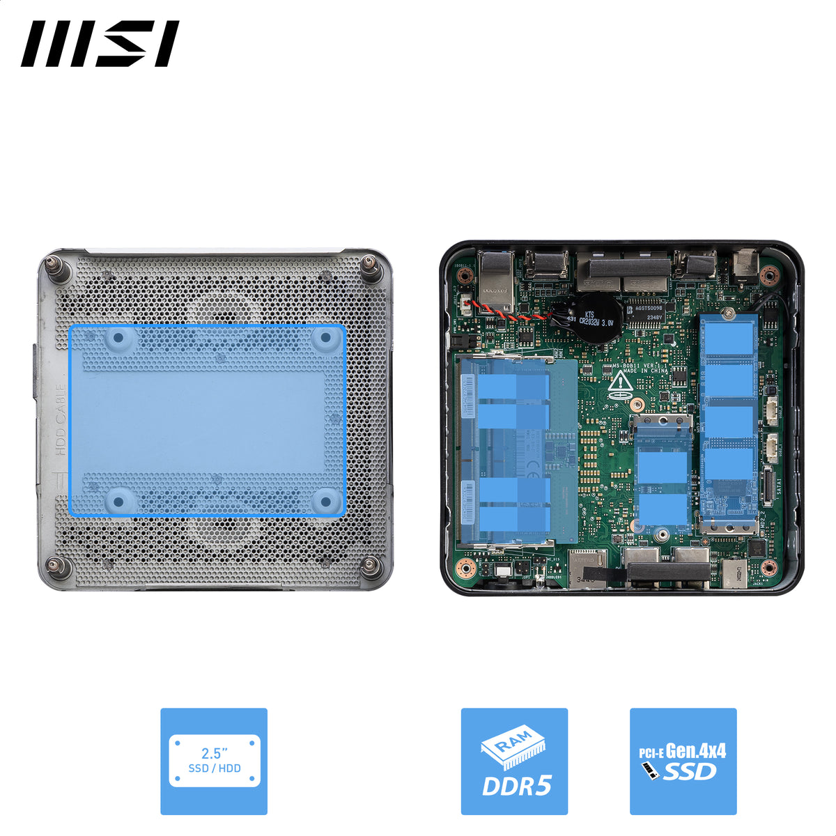 MSI Cubi NUC 1MG-014BEU Mini PC Schwarz 100U Intel SoC