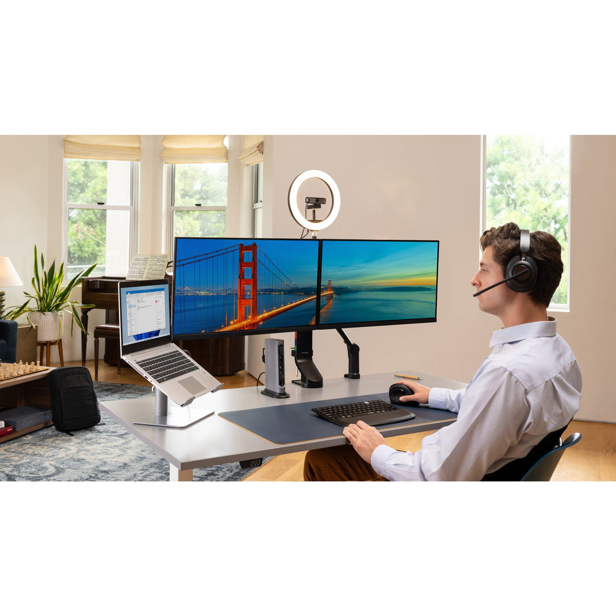 Kensington SmartFit Platzsparender Dual Monitorarm
