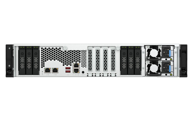 QNAP TS-H3077AFU-R5-32G NAS & Speicherserver Rack (2U) AMD Ryzen™ 5 32 GB DDR5 0 TB QuTS hero Schwarz, Metallisch