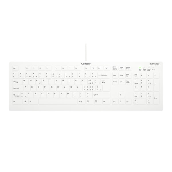 Contour Design Active Key AK-C8112 Tastatur Medizinisch USB Schweiz Weiß