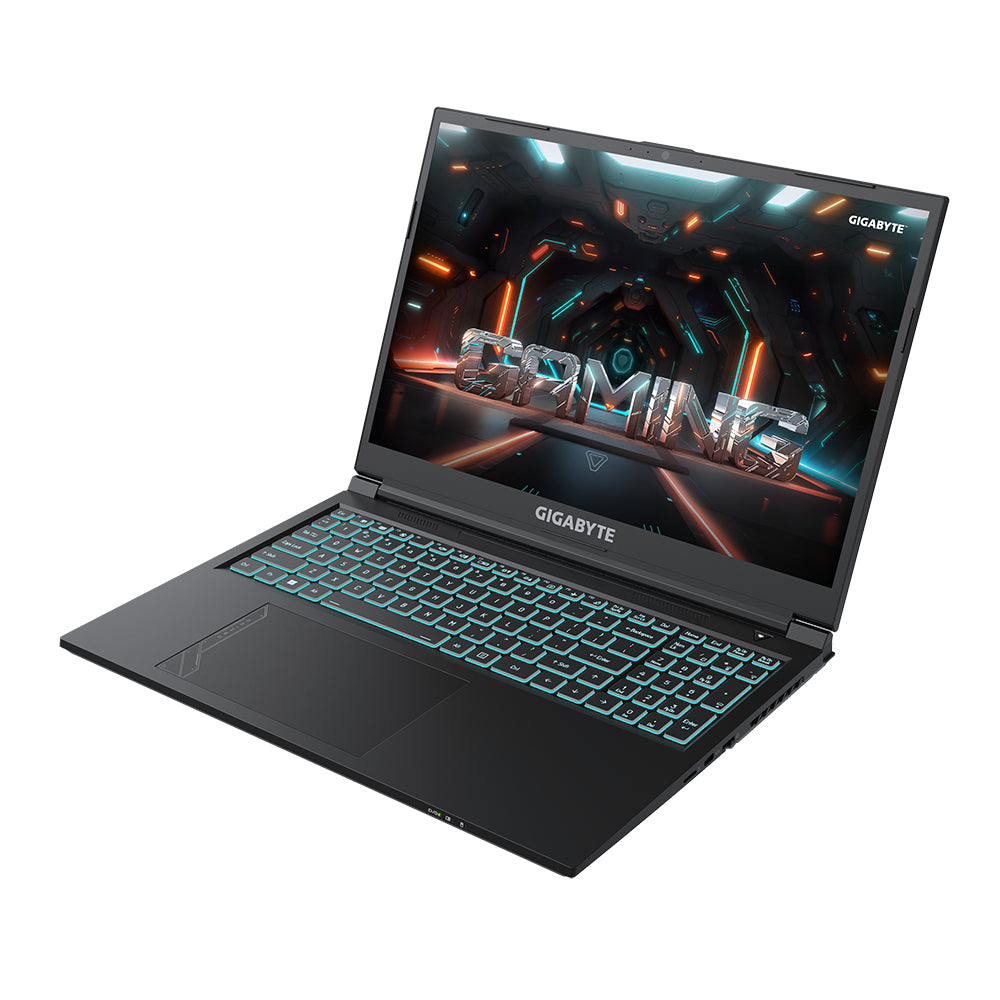 GIGABYTE G6 MF-H2DE854KH laptop Intel® Core™ i7 i7-13620H 40,6 cm (16") Full HD+ 16 GB DDR5-SDRAM 1 TB SSD NVIDIA GeForce RTX 4050 Wi-Fi 6E (802.11ax) Windows 11 Home Schwarz