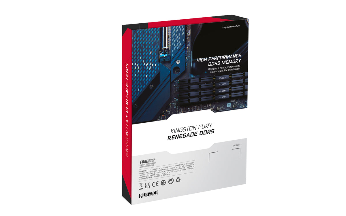 Kingston Technology FURY 96GB 6000MT/s DDR5 CL32 DIMM (2er-Kit) Renegade Silver XMP
