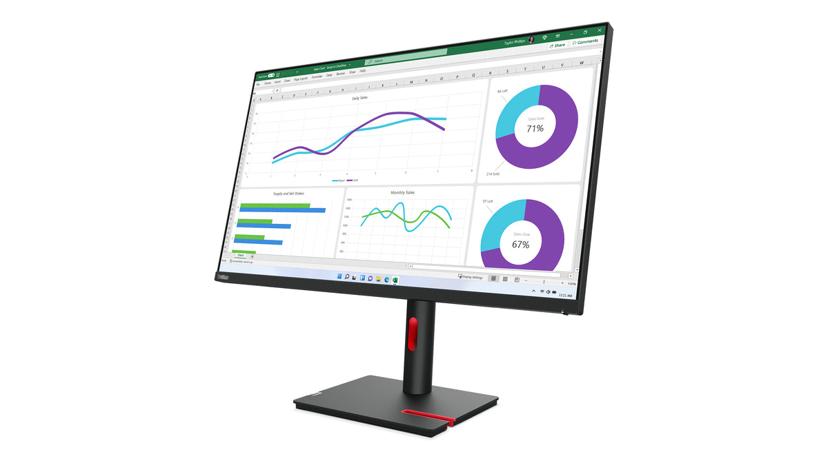 Lenovo ThinkVision T32h-30 Computerbildschirm 80 cm (31.5") 2560 x 1440 Pixel Quad HD LED Schwarz