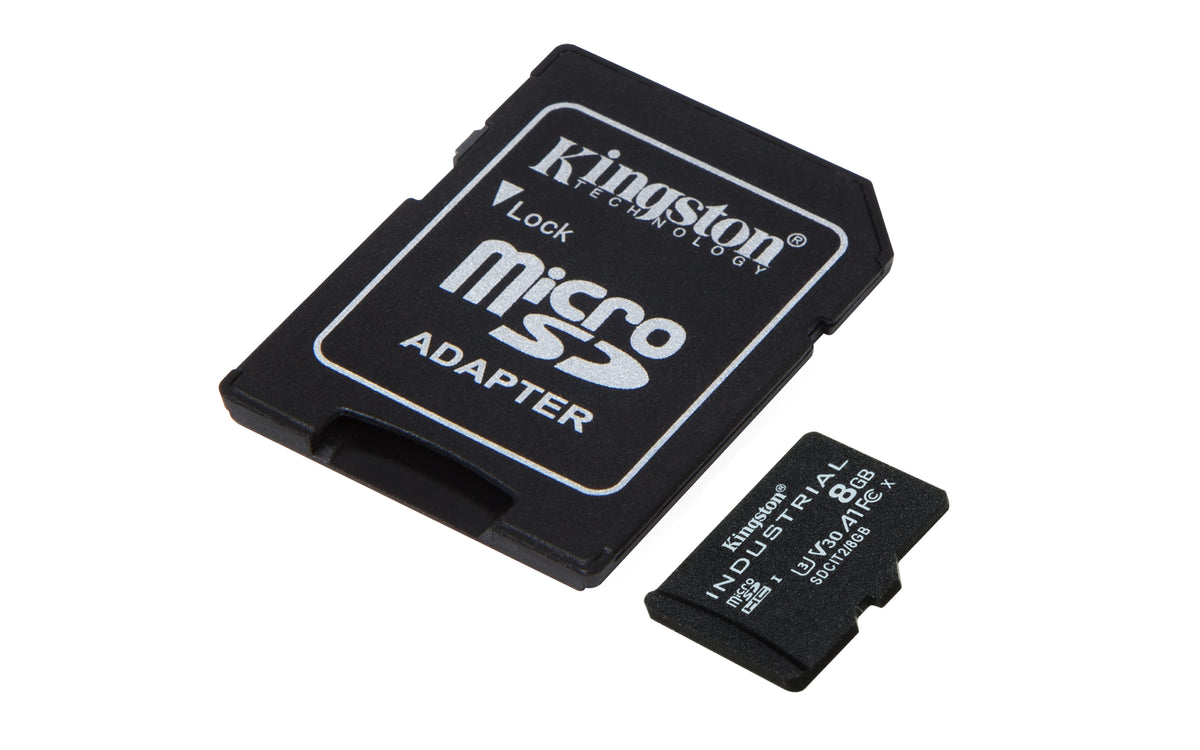 Kingston Technology 8GB microSDHC Industrial C10 A1 pSLC Karte + SD-Adapter