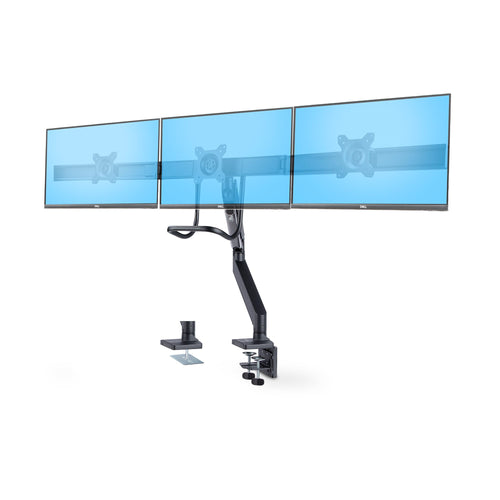 StarTech.com Monitortischhalterung für 3 Monitore 27 Zoll, VESA 75/100 Monitorhalterung mit Gasdruckfeder, Höhenanpassbare Klemm/Tüllen Bildschirmhalterung/Monitorarm, Werkzeuglose Armverstellung