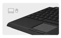KeySonic KSK-5210ELU (DE) Mini Tastatur, Touchpad, Hintergrundbeleuchtung, schwarz