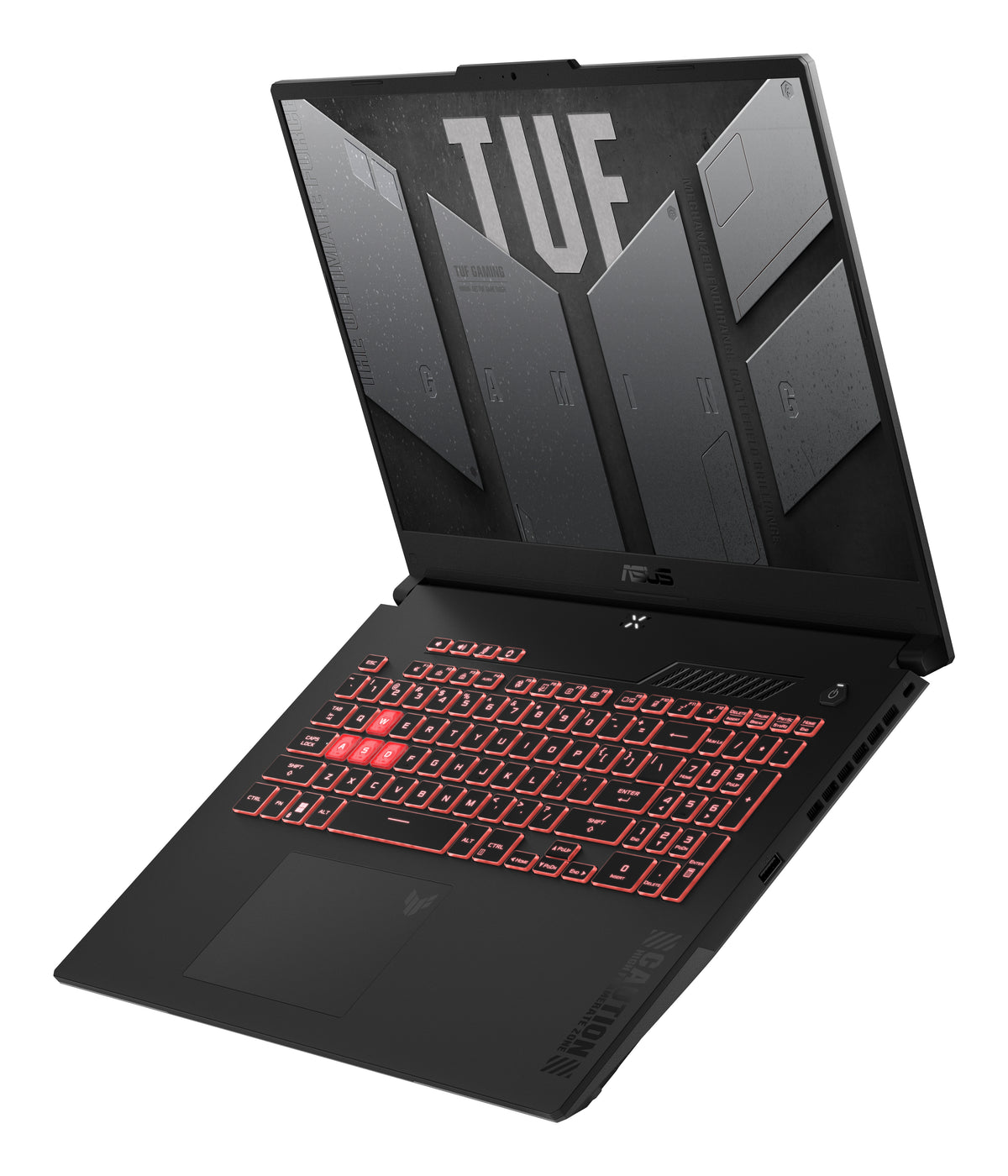 ASUS TUF Gaming A17 TUF707NUQ-DICHX146W AMD Ryzen™ 7 170 Laptop 43,9 cm (17.3") Full HD 16 GB DDR5-SDRAM 512 GB SSD NVIDIA GeForce RTX 4050 Wi-Fi 6 (802.11ax) Windows 11 Home Schwarz, Grau