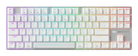CHERRY MX 8.2 Pro TMR Wireless Tastatur Gaming USB + RF Wireless + Bluetooth QWERTY US International Silber, Weiß