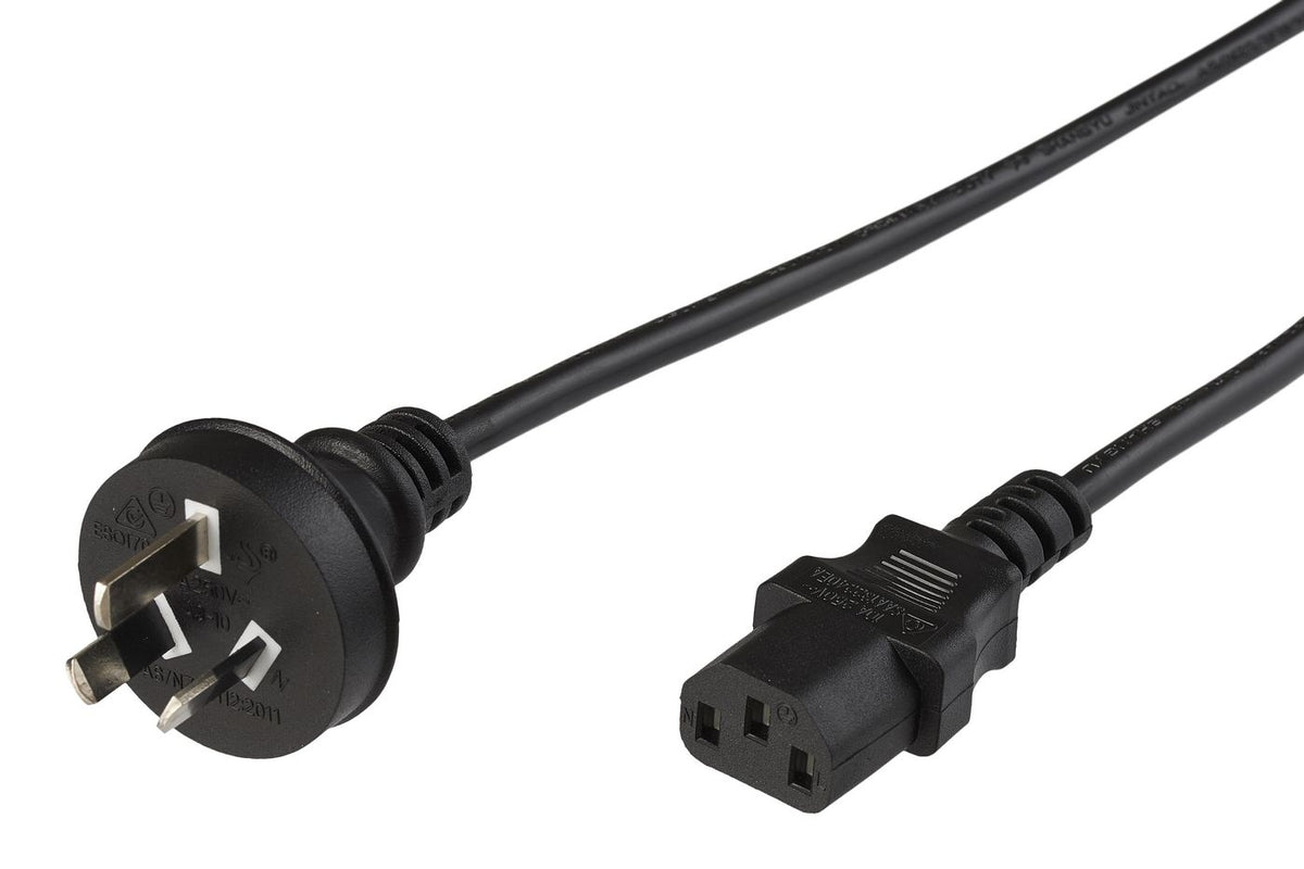 Microconnect PE010418AUSTRALIA Stromkabel Schwarz 1,8 m Netzstecker Typ I C13-Koppler