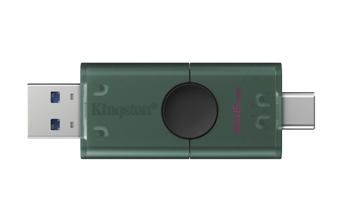Kingston Technology DataTraveler DuoG2 USB-Stick 256 GB USB Type-A / USB Type-C 3.2 Gen 1 (3.1 Gen 1) Schwarz, Grün