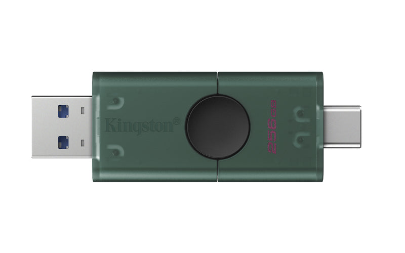 Kingston Technology DataTraveler DuoG2 USB-Stick 256 GB USB Type-A / USB Type-C 3.2 Gen 1 (3.1 Gen 1) Schwarz, Grün