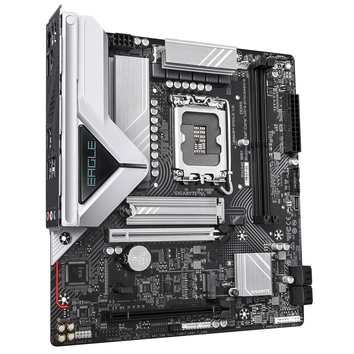 GIGABYTE B860M EAGLE V2 Mainboard – Intel Core Ultra Serie Prozessoren, 6+1+2 Phasen VRM, bis zu 9066 MHz DDR5, 1x PCIe 5.0 + 1x PCIe 4.0 M.2, 2.5 GbE LAN, USB 3.2 Gen 1